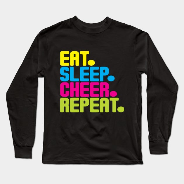 Eat Sleep Cheer Repeat Long Sleeve T-Shirt by wearmarked